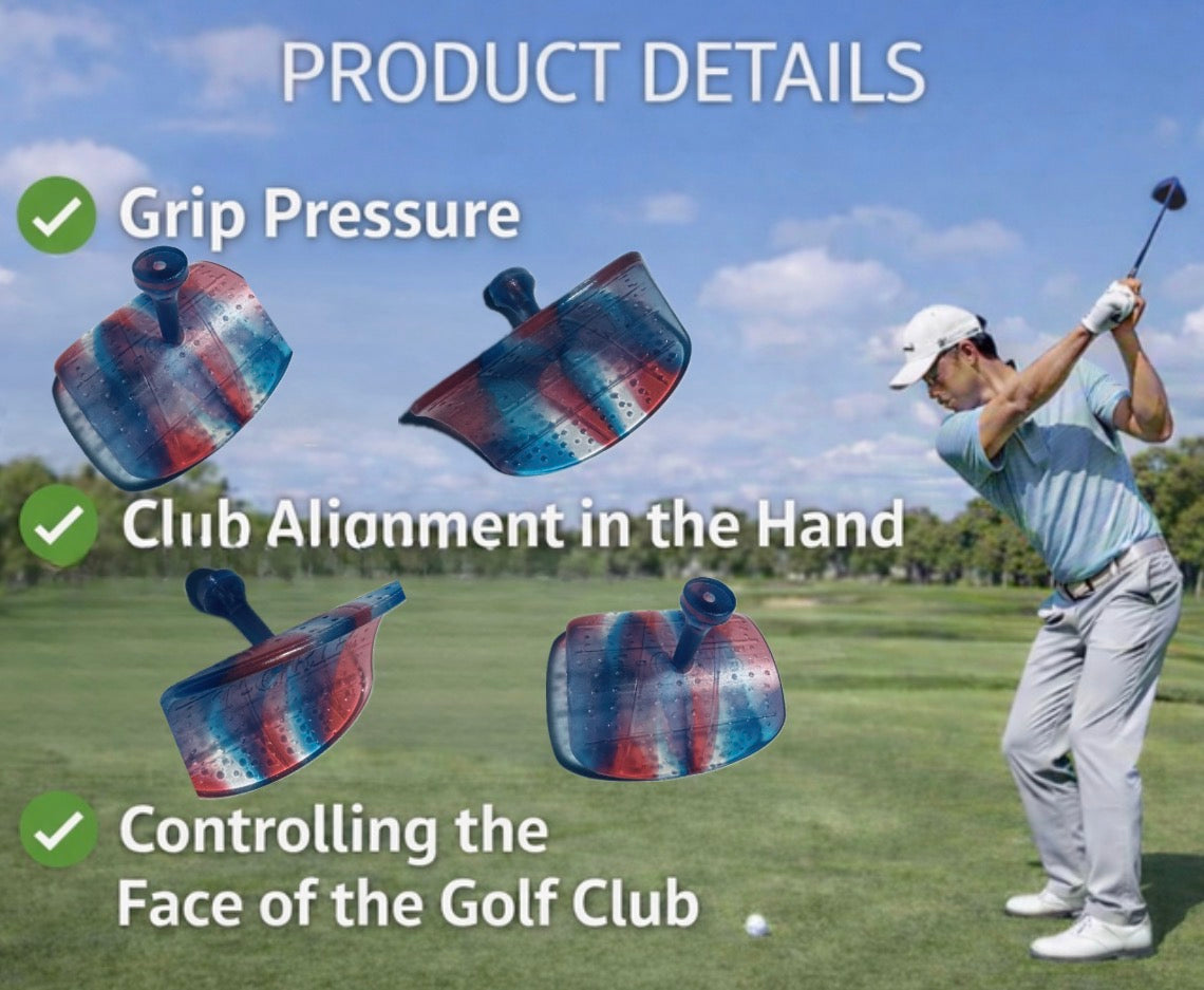 T-Grip™ BENEFITS include: Club alignment in the hand, grip pressure, and club face control