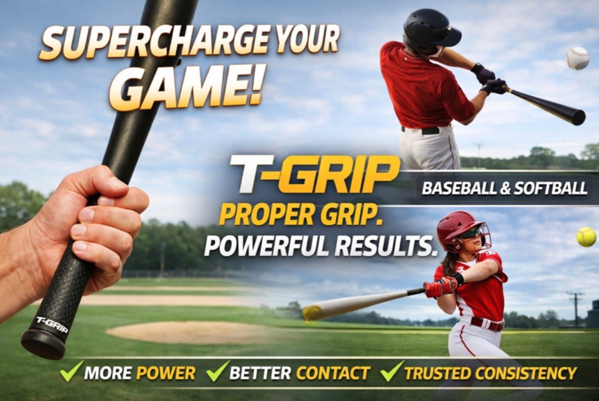 T-Grip™ Baseball/Softball Version puts the bat in the correct position every swing—improving grip, control, and confidence so you make more solid contact.