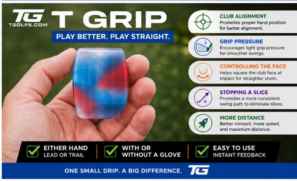 T-Grip™ Golf Version improving alignment, grip pressure, and clubface control for more consistent, confident shots.
