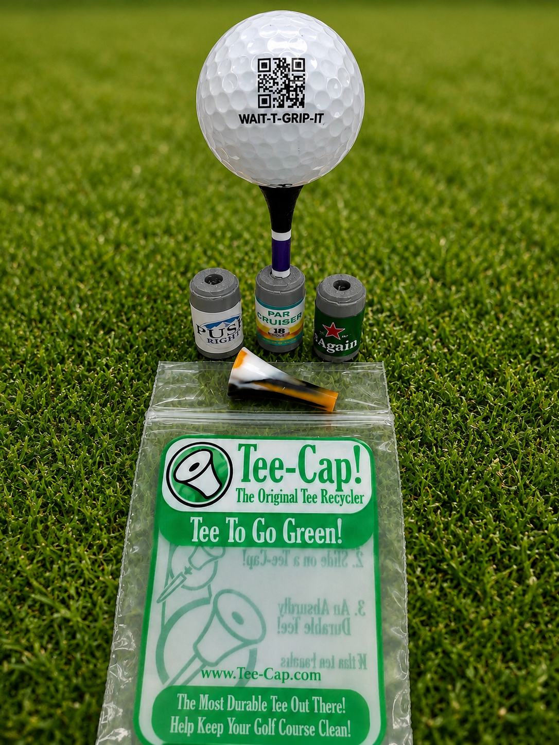 Tee-Caps set the height consistently every time. You can also make those broken tees reusable again.