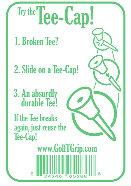 directions showing how to use a tee-cap